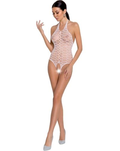 Passion - Woman Bs087 White Bodystocking One Size