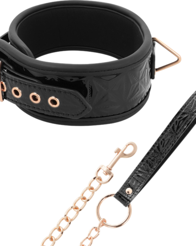 Begme - Black Edition Premium Vegan Leather Collar With Neoprene Lining