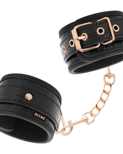 Begme -  Black Edition Premium Handcuffs With Neoprene Lining