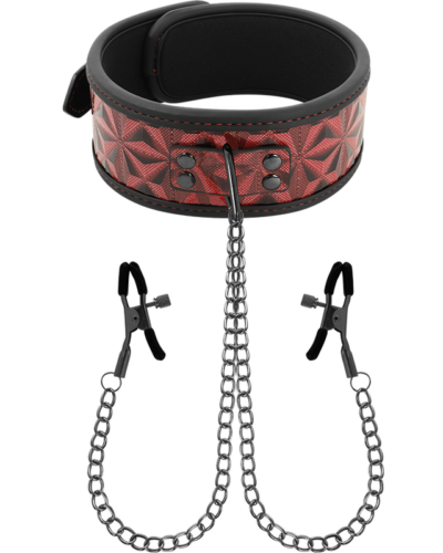 Begme - Red Edition Collar With Nipple Clamps With Neoprene Lining
