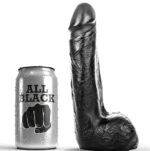 All Black - Soft Black Realistic Dildo 20 cm