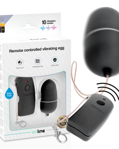 Online - Remote Controlled Vibrating Egg Black