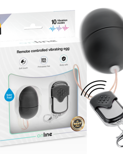 Online - Remote Control Vibrating Egg S Black