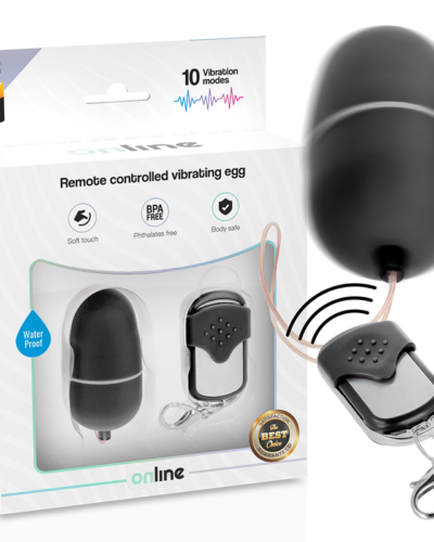 Online - Remote Control Vibrating Egg M Black