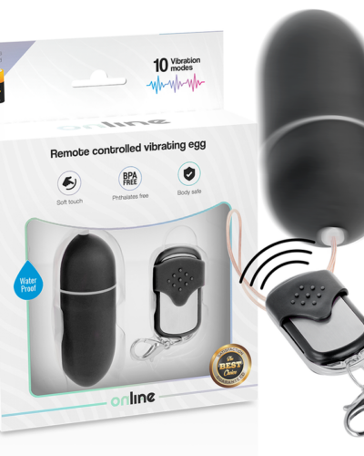 Online - Remote Control Vibrating Egg L Black