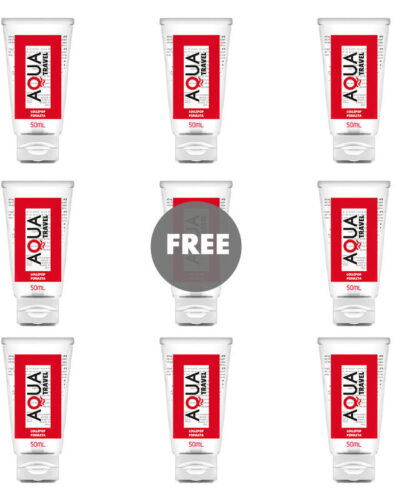 Aqua Travel - Lollipop Flavour Waterbased Lubricant - 50 ml 8+1 Free