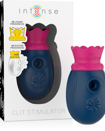 Intense - Clitoris Stimulator 10 Suction And Licking Modes - Blue