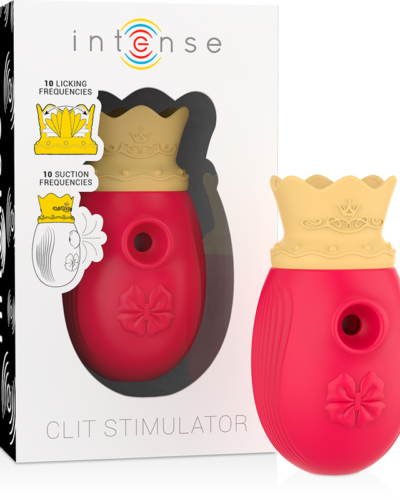Intense - Clitoris Stimulator 10 Suction And Licking Modes - Red
