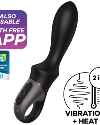 Satisfyer - Heat Climax Anal Vibrator App Black