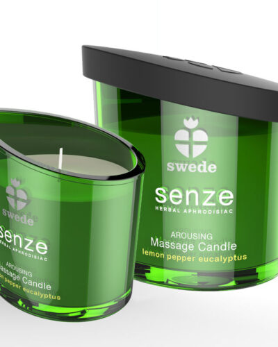 Swede - Senze Arousing Massage Candle - Lemon, Pepper, Eucalyptus
