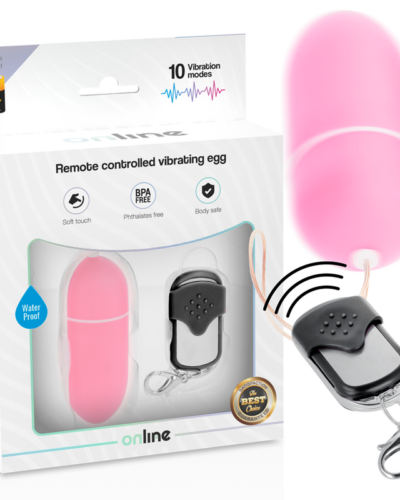 Online - Remote Control Vibrating Egg L Pink