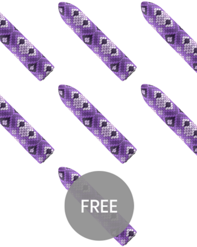 Custom Bullets - Rechargeable Snake Purple Magnetic 10 Intensities 6 + 1 Free