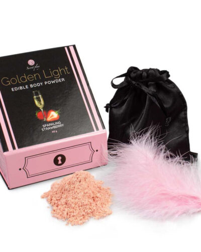 Secretplay - Golden Light Kit Sparkling Strawberry Edible Powder  Feather