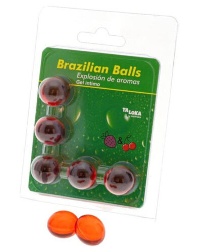 Taloka - 5 Brazilian Balls Strawberry  Cherry Intimate Gel