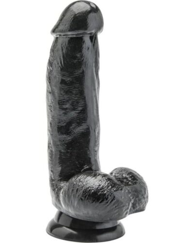 Get Real - Dildo 12 cm With Balls Black