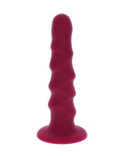 Get Real - Ribbed Dong 12 cm Red