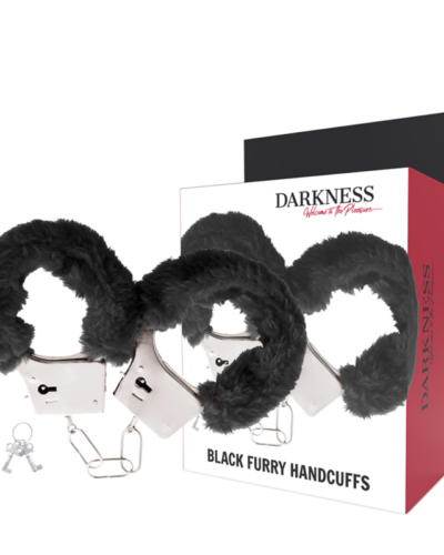 Darkness - Black Lined Metal Handcuffs