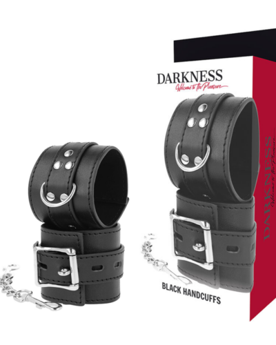 Darkness - Black Leather Handcuffs