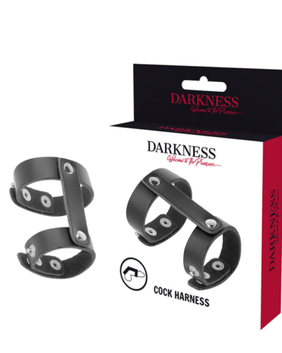 Darkness - Leather Adjustable Penis And Testicle Ring