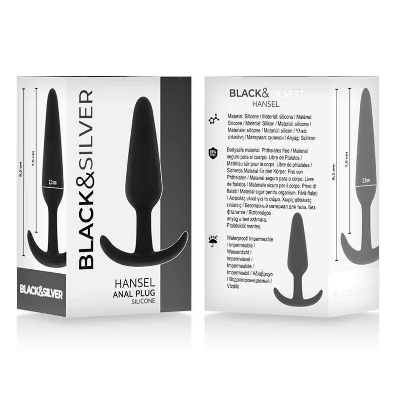Blacksilver - Hansel Silicone Anal Plug with Small Handle - Image 5