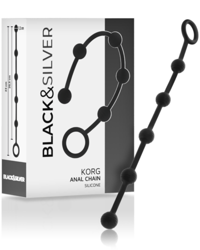 Blacksilver - Korg Anal Rosary Silicone Initiation 21 cm