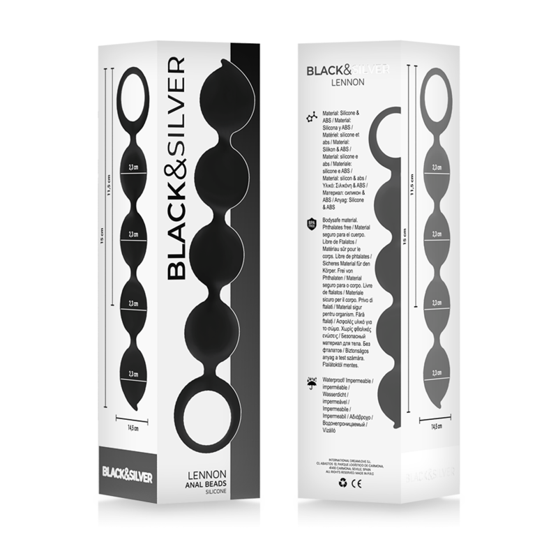 Blacksilver - Lennon Anal Rosary 4 Silicone Spheres 15 cm - Image 4