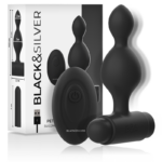 Blacksilver - Tucker Small Silicone Anal Plug Remote Control