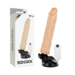 Basecock - Realistic Vibrator Remote Control Flesh 21 cm -O- 4 cm White Remote