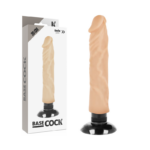 Basecock - Realistic Vibrator 2-1 Flesh 20 cm -O- 4 cm