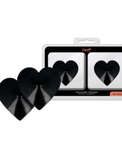 Coquette Chic Desire - Nipple Covers Black Hearts