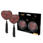 Coquette Chic Desire - Nipple Covers Heart Black / Red