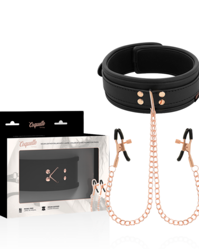 Coquette Chic Desire - Fantasy Nipple Clamp Necklace With Neoprene Lining
