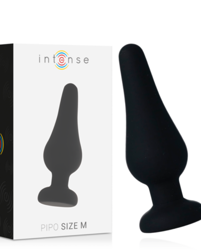 Intense - Anal Plug Pipo M Black Silicone 11 cm