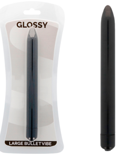 Glossy - Slim Vibrator Black