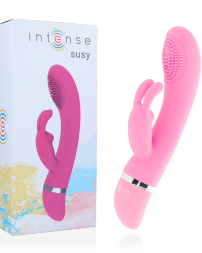 Intense - Susy Oscillating Vibrator Silicone Rabbit Pink