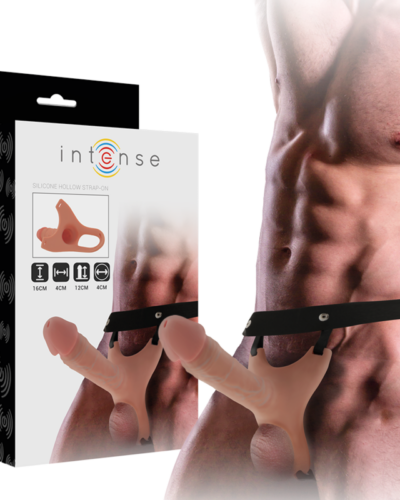 Intense - Hollow Harness With Silicone Dildo 16 X 3.5 cm