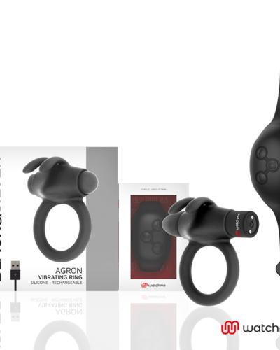 Blacksilver - Agron Remote Control Cockring Watchme