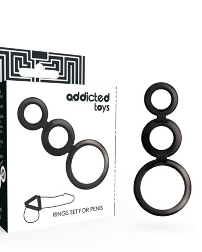 Addicted Toys - Rings Set For Penis - Smoked