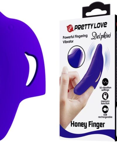 Pretty Love - Delphini Powerful Dark Blue Finger Stimulator