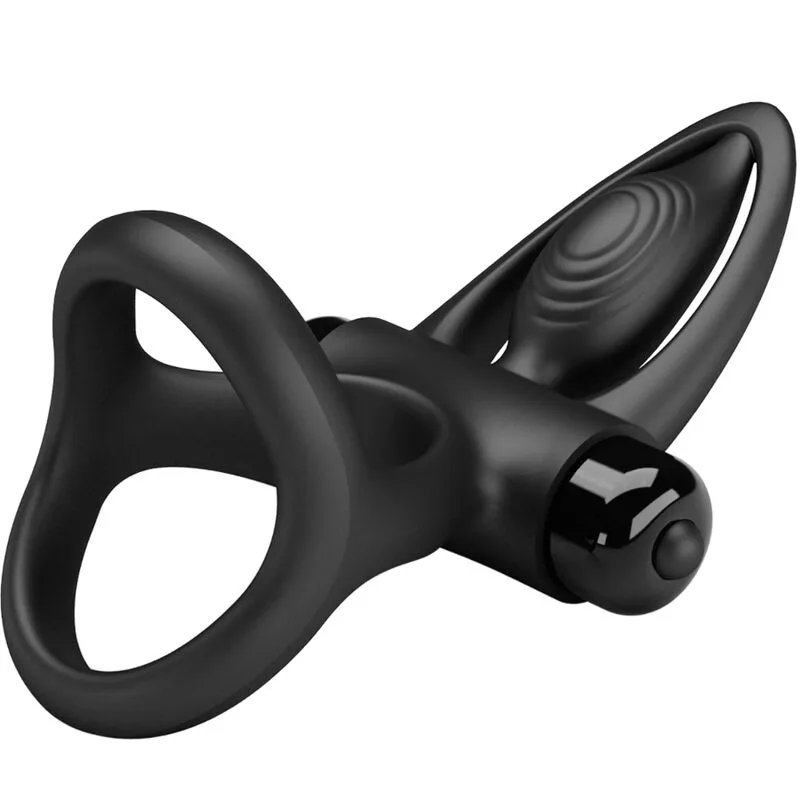 Pretty Love - Vibrating Ring 10 Vibrations Black Silicone - Image 5