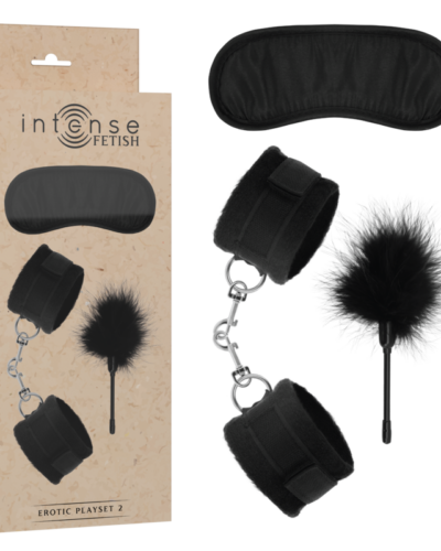 Intense - Fetish Erotic Playset 2 With Handcuffs, Blind Mask And Tickler
