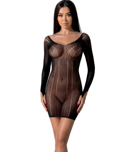 Passion - Bs101 Bodystocking Black One Size