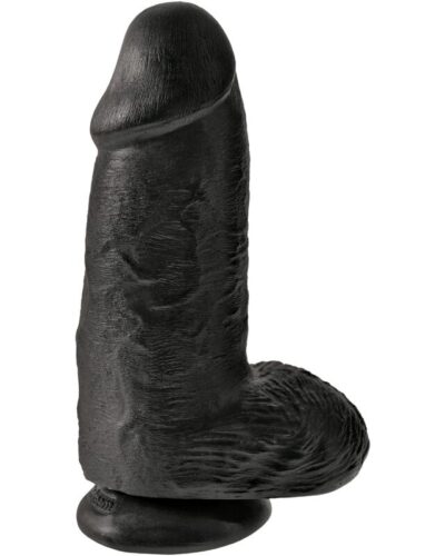 King Cock - Chubby Realistic Penis 23 cm Black