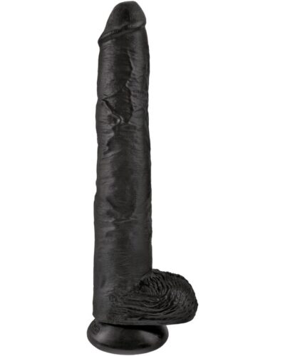 King Cock - Realistic Penis With Balls 30.5 cm Black