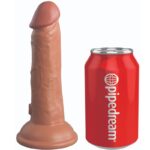 King Cock - Elite Realistic Dildo Vibrating  Silicone 15.2 cm Caramel