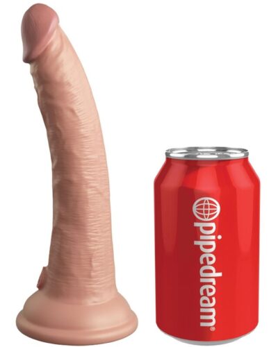 King Cock - Elite Realistic Dildo Vibrator  Silicone Remote Control 17.8 cm
