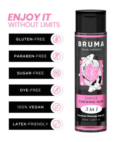 Bruma - Premium Massage Hot Oil Chewing Gum 3 In 1 - 100 ml