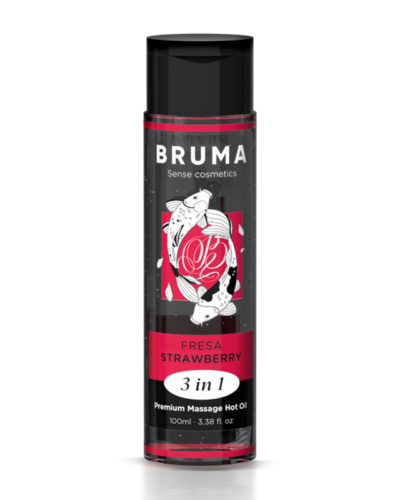 Bruma - Premium Massage Hot Oil Strawberry 3 In 1 - 100 ml
