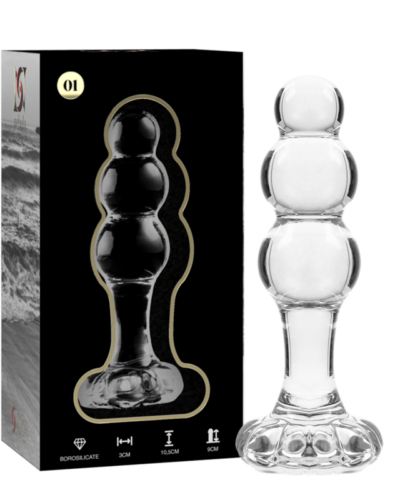 Nebula Series By Ibiza - Model 1 Anal Plug Borosilicate Glass Clear 10.5 cm -O- 3 cm