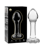 Nebula Series By Ibiza - Model 2 Anal Plug Borosilicate Glass Clear 11 cm -O- 3.5 cm